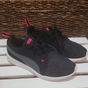 PUMA Women's Carson Runner Glit Black and Gray Sneakers Running Shoes